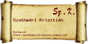Szathmári Krisztián névjegykártya
